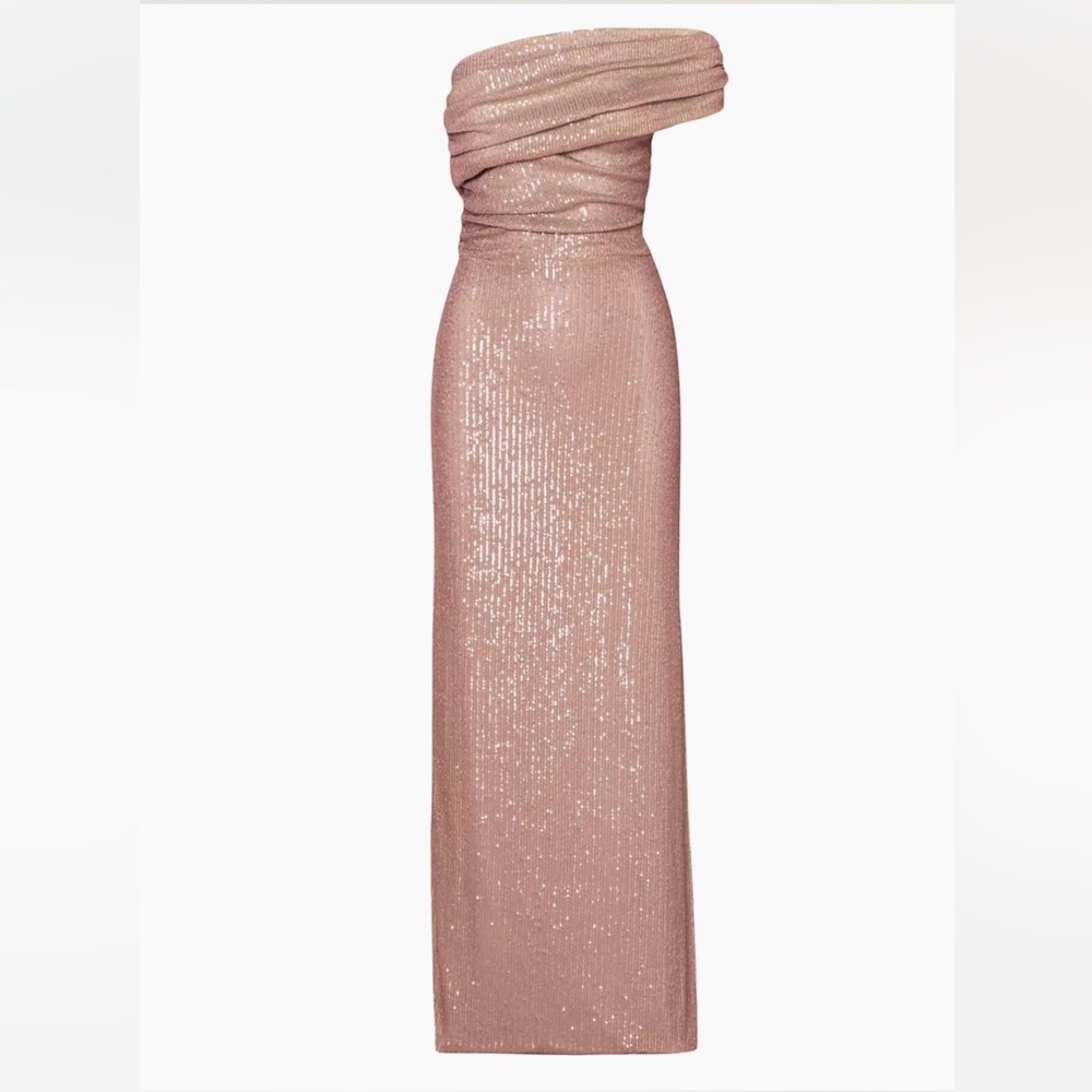 Baobab Primerose Sequined One-Shoulder Gown